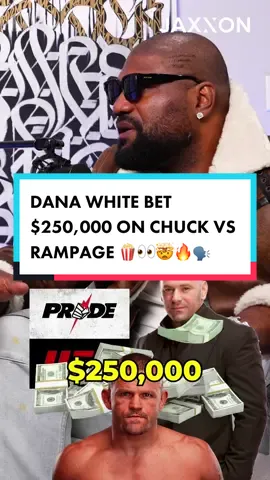 @DanaWhite had $250,000 on #chuckliddell to win - @Rampage Jackson had something to say about that... 🗣👀🍿🤯 —— #Jaxxon #jaxxonpodcast #UFC #mma #rampage #trending #podcast #podcastersofinstagram #podcastlife #mmafighter #mmatraining #viral #trendingreels #fighter #ufcfighter #danawhite 