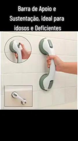 Barra de Apoio Com Ventosa Multiuso Idosos Deficientes Acessibilidade Banheiro Varanda Portas. Resistente e durável, as alças do chuveiro são feitas de plástico,  ventosas com forte poder, muito resistente e durável. Você não vai escorregar nem mesmo quando molhado, proporcionando uma experiência confortável no banheiro, banheira, chuveiro e corrimão. SAIBA MAIS https://shope.ee/fuZJfCF51
