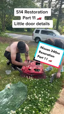 There are some parts of the S14 that have not held up well with age, mainly the weather seals. Most of these seals have been discontinued by Nissan, and rarely if ever pop up for resale. Today im going to show you how to fix a common problem with this car, that being the window track and the vibration isolating weather seal that always dryrots and fails. No more shaky door glass! #s14 #240sx #carbuild #cartok #jdm #ls400 #automotive #restoration #carresortation #barnfind #jdmcars #projectcar #DIY #satisfying #lowered #educational #howto #diyproject #cars 