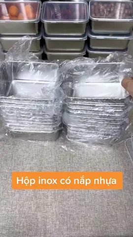 Hộp inox nắp nhựa đựng thực phẩm, đơn giản mà tiện lợi #hopinox #hopinoxnapnhua#hộpđựngthựcphẩm#xuhuong #fypシ 