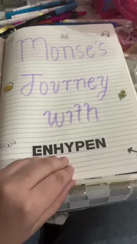 Made a journal /scrapbook of my journey with enhypen. Shes not the prettiest but I wanted to make sure I kept physical memories of my amazing time with them  #enhypen #enha #kpop #enhypenedit #engene #fyp 