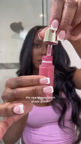 this rare beauty blush shade is so underrated! I loveeee it🫶🏾 #rarebeautyblush #rarebeautyblushgrace #blushhack #rarebeautyblackgirl #blushforblackgirls 