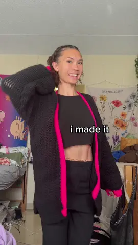 made jus for me💞 #crochetersoftiktok #crochettiktok #crochetcardigan #crochetaddiction #Inverted 