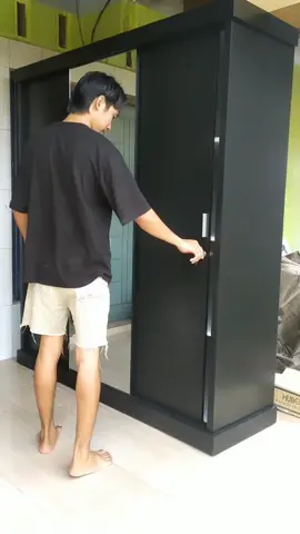 lemari 3pintu sleding black panter