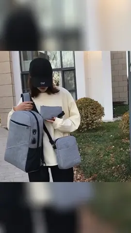 3in1 Backpack With Charging Port!  #backpack #schoolbag #trending #fyp #3in1backpack #backpackset #hikingbackpack #waterproof #mensbag 