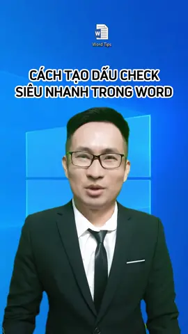 Cách tạo dấu check trong Word #office #word #dinhhanai #xuhuong #LearnOnTikTok 