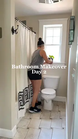 Day 2 of giving my bathroom a makeover in just 4 days!!  Finally able to get started on the paint after repairing holes and getting everything out of the way! Really loving all of the progress so far!!!! #bathroomideas #bathroomrenovation #bathroomupgrades #bathroomupgrade #bathroompainting #benjaminmoore #benjaminmoorepaint #benjaminmoorepaints 