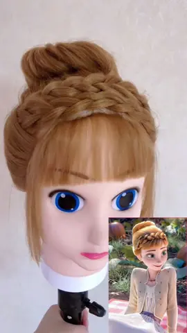Same hairstyle of Anna#hairstyle #hairstyletutorial #braidtutorial #braidhair #princesshairstyle #disneyprincesshairstyle #bunhairstyle #fyp #fypage #hairtok 