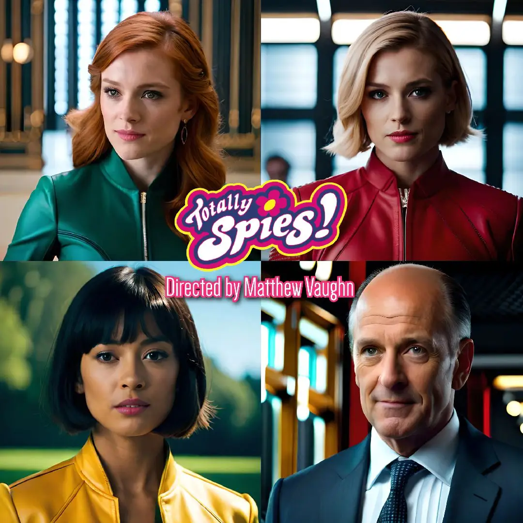 Totally Spies directed by Matthew Vaughn #TotallySpies #TotallySpiesSam #TotallySpiesClover #TotallySpiesAlex #JerryTotallySpies #TotallySpiesMandy #MatthewVaughn #Kingsman #kickass #FYP #AIArt #AI #Discord #BlueWillow 