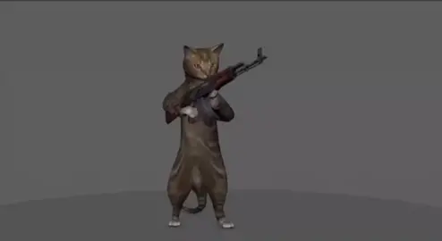 Crazy cat with AK rifle #viral #meme #kesaev_k #fyp #fypシ 