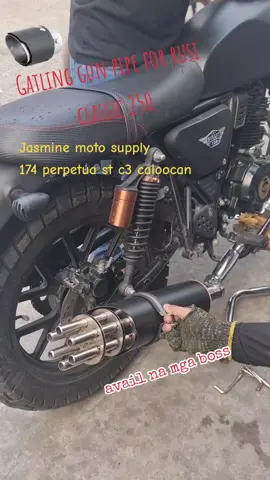 machine gun pipe for rusi classic 250 #motorcycletiktok #streetbikeconcept #jasminemoto #yamaha #motorcyclevideos #secmoto #mio125 #motorcycle #motorreveal #tiktokbudolfinds #bike #motorcyclemontage #rusi #rusiclassic250 #rusiclassic250fi 