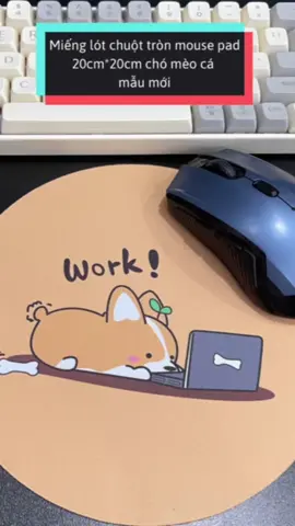 Miếng lót chuột tròn mouse pad 20cm*20cm siêu cute dễ thương #arthouseshop #trendingtiktok #tiktokshop 