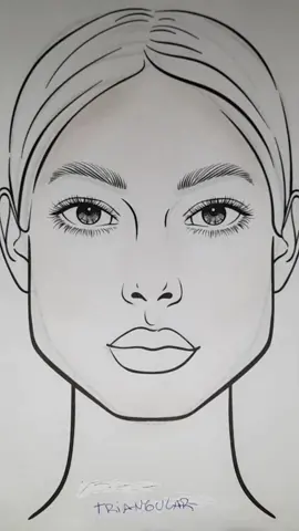 1b_ Práctica contorno rostro triangular, facechart  #facechartmakeup #makeup #maquillaje #maquillajeparaprincipiantes 