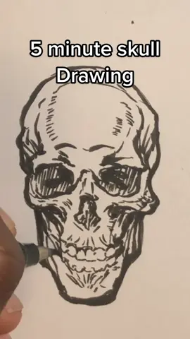 How to draw skulls in different time frames  #drawingskulls#drawingtutorial#howto#10secondchallenge#1minutechallenge#5minutechallenge#artistsoftiktok#viraltiktok  