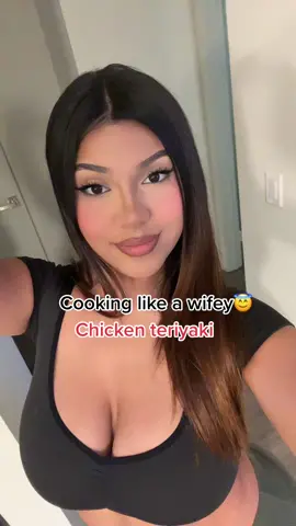 My first cooking vid am i wifey or what 🫣 #cooking #terriyakichicken #cookingtiktok #wifeymaterial 