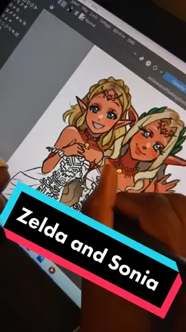She is off punishment now 🤣 Support a 13 year old artist commissions are open >>>> link in bio #zeldatearsofthekingdom #zeldatotk #zeldafanart #nintendoswitch  #wacomart #cintiq16 #zeldasoniaa #zeldacore #art #artistsoftiktok #digitalart #gamer