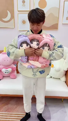 Búp bê váy nhung tai thỏ cưng xỉu luôn #gaubong #thunhoibong #xuhuong #quatang #quachobe #bupbechobegai 