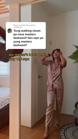 Replying to @Felix Gonzales yes sa loob ng master’s bedroom. size of bedroom is 11.5 sqm only. 🙂 #aesthetichome #cozyathome #cozyhome #smallhousedesign #tiktokphilippines 