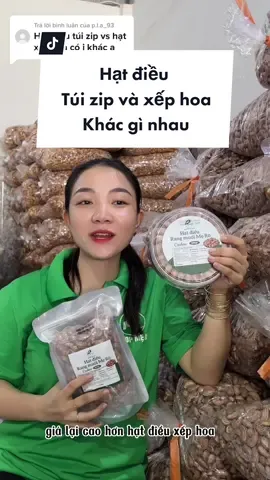 Trả lời @p.l.a_93 Chất lượng hạt điều túi zip, xếp hoa hay lon pet thì đều như nhau. Bạn nào mua ăn muốn lợi hạt thì mua túi zip. Còn mua biếu tặng muốn rẻ, sang mà vẫn ngon thì mua xếp hoa ạ#hạtđiều #hatdieubinhphuoc #hatdieu #hạtđiềurangcủi #hạtđiềurangmuối #shopmero 