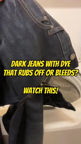 Dark jeans with dye that rubs off or bleeds? Let’s fix that! #fashion #mensfashion #jeans #clothingcare #clothingcaretips #tips 