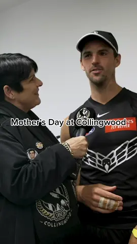 Mother’s Day at #collingwood had all the hard hitting questions 😂 #afl #collingwood #mothersday 
