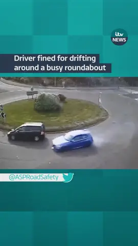 Driver fined for drifting around a busy roundabout #minehead #westcountry #drifting