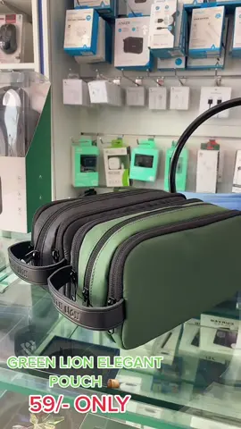 GREEN LION TRAVEL POUCH 👝 #fyp #trend #trending #explore #travelpouch #travelbag #elegant #LitDifferent #handbag #offer #uae #rak 