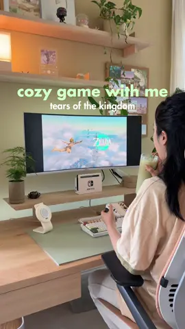 tears of the kingdom is finally here and it’s BEAUTIFUL! 🥹🗡️🍃 i’ve been so hyped for this game! who else will be playing alllll weekend? 🙋🏻‍♀️  #cozygamer #cozygames #cozygaming #switch #nintendoswitch #GamingSetup #totk #tearsofthekingdom #botw2 #cozygaming #zelda 