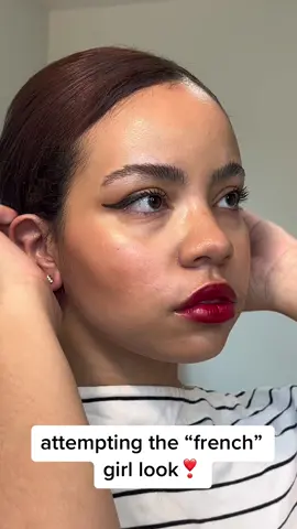 attenpting the french girl look ❣️#frenchgirlmakeup #frenchgirl #redlipstick @Then I Met You @Laura Mercier @Lancôme @elfcosmetics @Rare Beauty @maccosmetics @Glossier @wetnwildbeauty @Caudalie 