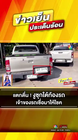 แตกตื่น ! งูเหลือม ซุกใต้ท้องรถ เจ้าของรถเชื่อมา #ให้โชค #งู #งูให้โชค #เลขเด็ดดัง #ข่าวเย็นประเด็นร้อน #ข่าว #ข่าวช่อง7 #ข่าววันนี้ #News #ข่าวTikTok #TikTokNews