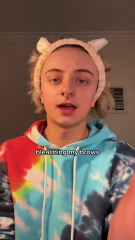 😎 #grwm #bleachedbrows #makeup #testosterone #trans 