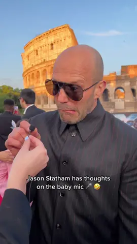 Jason Statham told me I need a bigger mic and I’m gonna have to stop him right there ❌🎤 #jasonstatham #fastx #fastxmovie #mtvmovies 