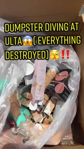 Dumpster Diving At Ulta‼️😱 Everything Was Destroyed🥲🫣 #dumpsterdiver #dumpsterdiving #dumpsterdivers #dumpsterbabe #dumpsterdivefinds #dumpsterdivingfinds #fyp #jackpot #ultafinds 