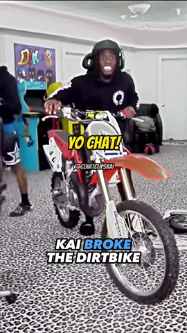 No way he CRASHED it😭 #kaicenat #dirtbike #twitch #streamer #youtube #amp #foryoupage #fyp 