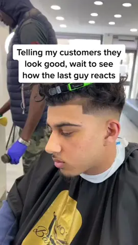 Wait to see the last customer 😂 #barbershop #barber #prank #viral #haircut #tiktok 