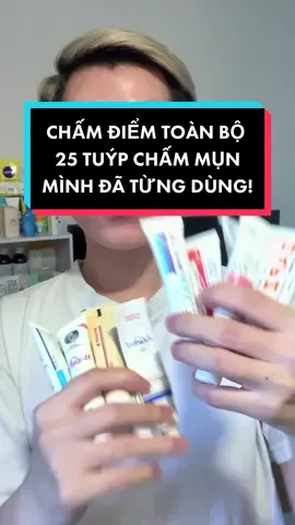 REVIEW TẤT CẢ CÁC LOẠI CHẤM MỤN GEL MỤN mọi người chờ vid này lâu lắm rồi đúng không ạ?? :))) Rất là kiên trì luôn sau 9 năm đánh nhau với mụn cuối cùng e cũng rút ra được 4 loại đỉnh nhất: Actidem Derma Gel (mụn ẩn, mụn đầu trắng, sần sùi) - Actidem Benzo5 Gel/Benzac AC (mụn trứng cá) - Azaduo (mụn chai, mụn sưng đỏ k nhân) - Erylik (mụn trứng cá, mụn freestyle) nhé! Đương nhiên là vẫn còn những loại khác tốt ngang ngửa nhưng đây là trải nghiệm của cá nhân mình nha #skincaredungcach #skincareroutine #reviewlamdep #BeautyTok