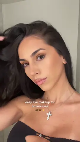easy 5 minute brown eye makeup🐻🤎✨ #makeup #browneyemakeup #makeupforbrowneyes 