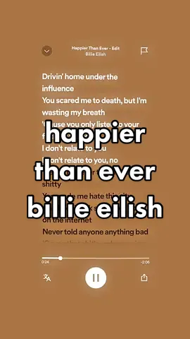 happier than ever - billie eilish #speedsongs #fyp #viral #trending #hits #trowback #nostalgia #foryou #foryoupage #xycba #billieeilish #happierthanever #drunkinyourbenz #sadsong #2022 #billie #finneas 