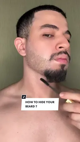 I PREFER HIDING MY BEARD INSTEAD OF SHAVING IT !  #pourtoiii #hideyourbeard #makeup #makeuphacks #beard #fypage #maquillage #maquillagebarbe #beardmakeup 