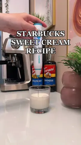 starbucks sweet cream recipe 🤍 if you want to build yourself your own lil coffee bar, sweet cream is a must 🫶🏻 this is the base for the starbucks vanilla sweet cream cold foam, and all of their flavored cold foams, too ✨ what’s your starbucks order?! ⬇️ #coffee #icedcoffee #sweetcream #coldfoam #Recipe #starbuckssweetcream #starbuckscoldfoam #starbucks #starbies #sbux #coffeecorner #starbucksrecipe #starbucksorder #carameldrizzle #sweetcreamcoldfoam #sweetcreamfoam #coffeecreamer 