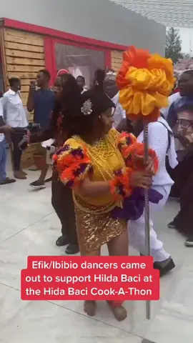 Efik/Ibibio dancers came out to support Hilda Baci at the Hida Baci Cook-A-Thon #Pulseevent #hildabacicookathon #hildabaci