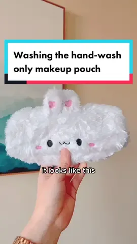 What happens if you throw it in the WASHER?! 🐰 #kawaiifashion #makeuppouch 