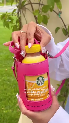 #ad one thing about me.. i’m gonna wear the new limited edition Sip + Sling bag by fashion designer @Brandon Blackwood to carry the new @Starbucks Pink and Paradise drink bottles 🍓🍓🍍🍍🩷🩷 💛💛  #PinkDrink #StarbucksParadiseDrink #SipandSling