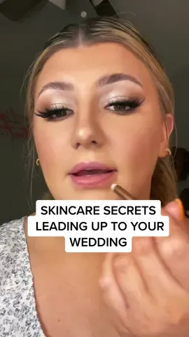 My secrets to perfect skin on your wedding day 💍 #fyp #foryou #foryoupage #skincare #wedding #skin #SkincareSecrets #beauty #hacks #bride #2023bride #bridal #bridalmakeup #makeupartist 