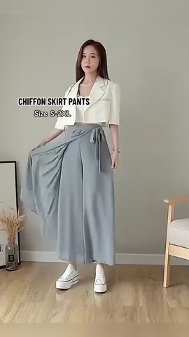 CHIFFON SKIRT PANTS  #skirtpants #fashtion #skirtkembang #seluarpalazo #womenfashion #chiffonskirt #murah #chiffonpants #skirtpant #skirt #pants #tranding #viral #fyp 