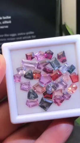 Natural Burmese unfired spinel special-shaped ring face, clean body quality, bright color, full of fire, can be inlaid by DIY, size 3.5-7mm, weight 14.64ct, 30 pieces#miniunboxing #crystaltiktok 