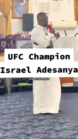 UFC Champion Israel Adesanya encouraging the Youth and appreciating the love shown to him by Celestial Members. Rt: celestialmiamiyouth #weintheccc 