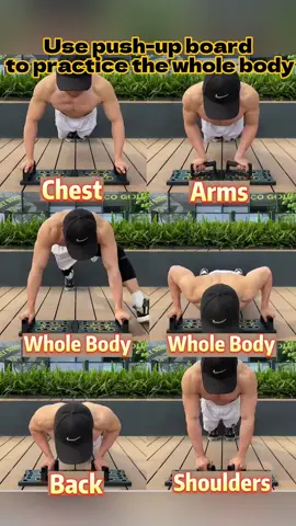Use push up board to practice the whole body#pushups #pushupboard #Fitness #hotwave #foryou 
