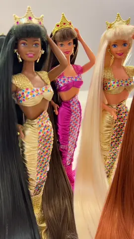 Flexing my complete set of Jewel Hair Mermaid Dolls (1995) #barbiedolls #barbiecollector #barbiedoll #vintagebarbie #barbiegirl #barbie #barbiemovies #barbieworld #barbietiktokvideo #reels #barbiedolledits