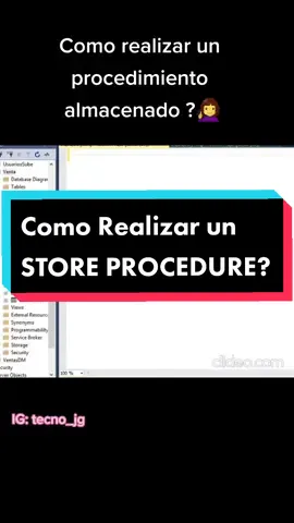 Como realizar un PROCEDIMIENTO  almacenado en SQL SERVER? 🧏‍♀️ #tecnology #tecnologia #sqlserver #sql #dataanalyst #datascience #dataanalysis #data #storeprocedure #procedure #SQL 